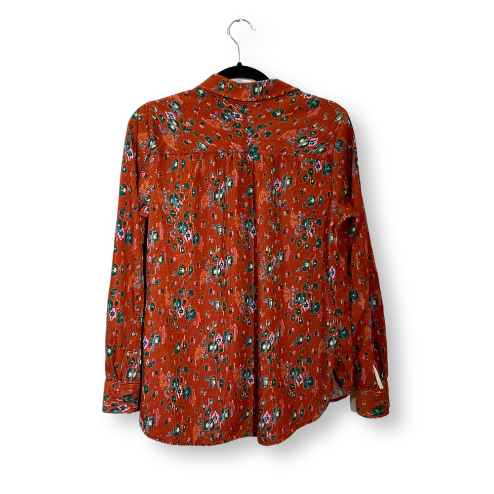 Anthropologie Building 18 Rust Red Corduroy Butto… - image 2